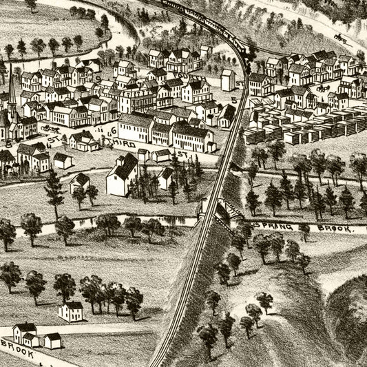 Vintage Map of Moosic, Pennsylvania, 1892