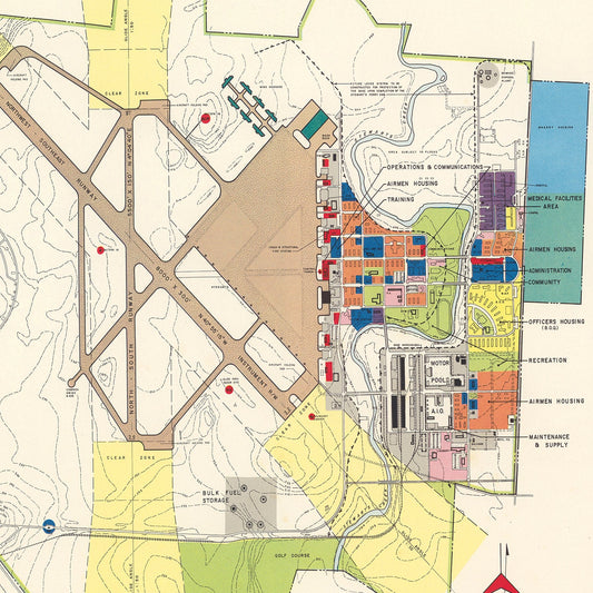Vintage Map of Smyrna, Tennessee, 1952 II