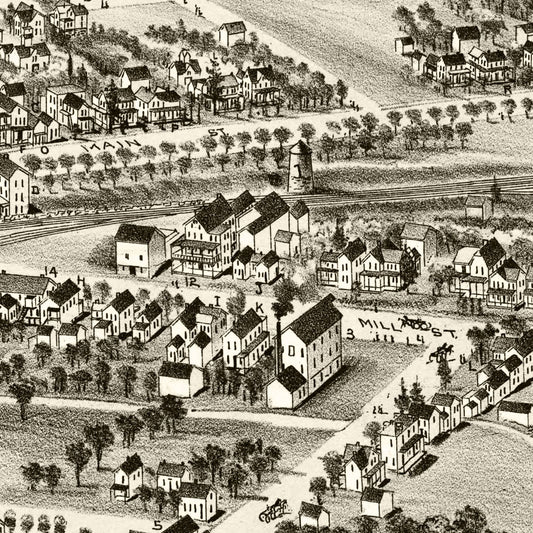 Vintage Map of Moscow, Pennsylvania, 1891