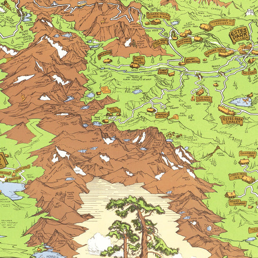 Vintage Map of Rocky Mountain National Park, Colorado, 1948 (No. 2)