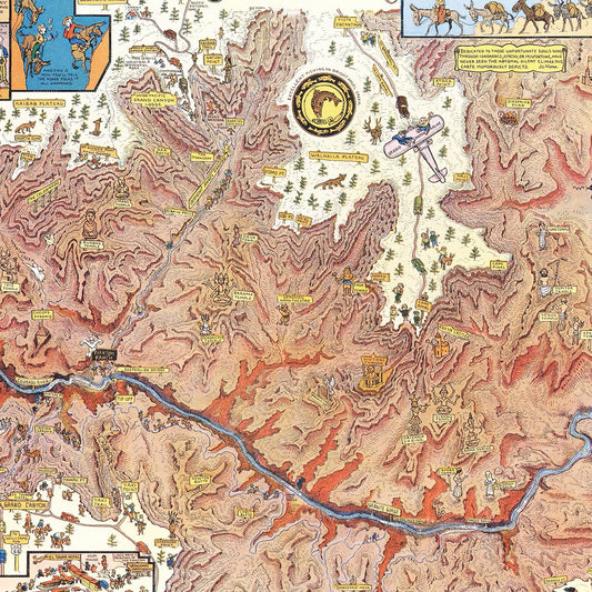 Vintage Map of Grand Canyon, 1931