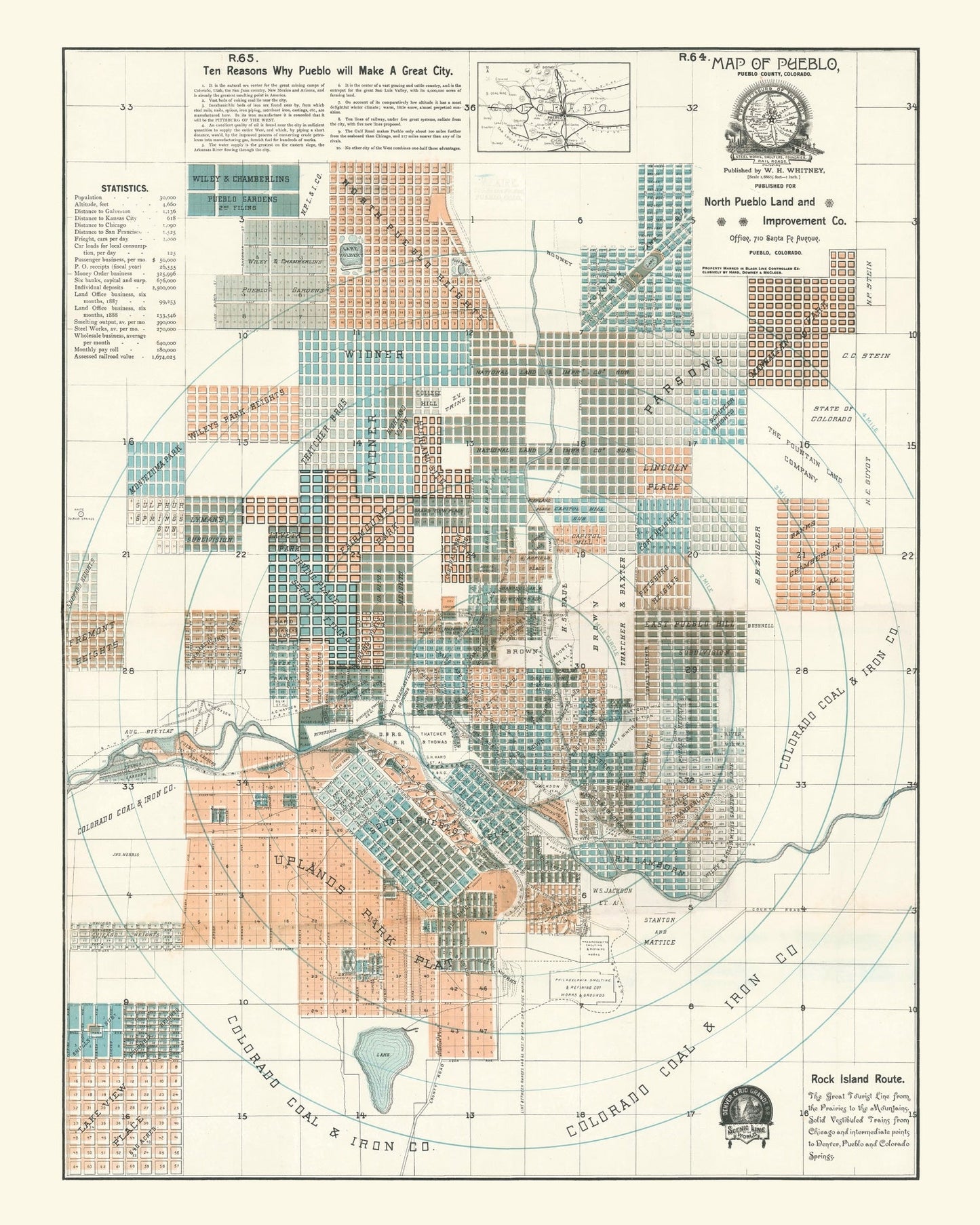 Vintage Map of Wayne Township, Indiana 1922