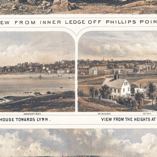 Vintage Map of Swampscott, Massachusetts, 1871
