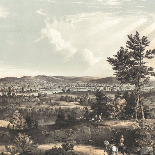 Vintage Map of Manchester, New Hampshire, 1855