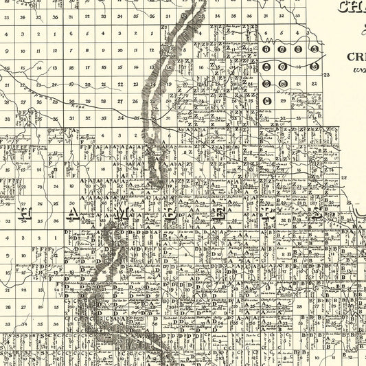 Vintage Map of Chambers County, Alabama, 1974