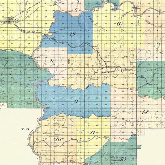 Vintage Map of Tallapoosa County, Alabama, 1885