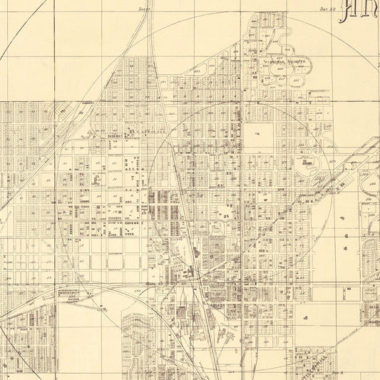 Vintage Map of Anniston, Alabama, 1890