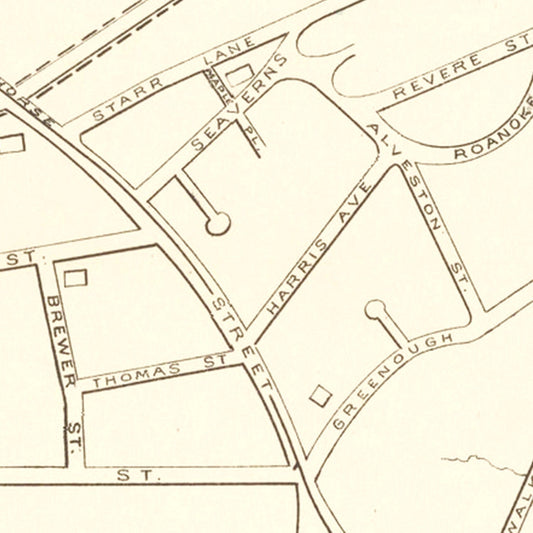 Vintage Map of Jamaica Park, Suffolk County, Massachusetts, 1876
