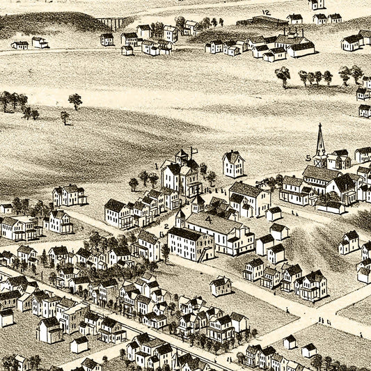 Vintage Map of Plains, Pennsylvania, 1892