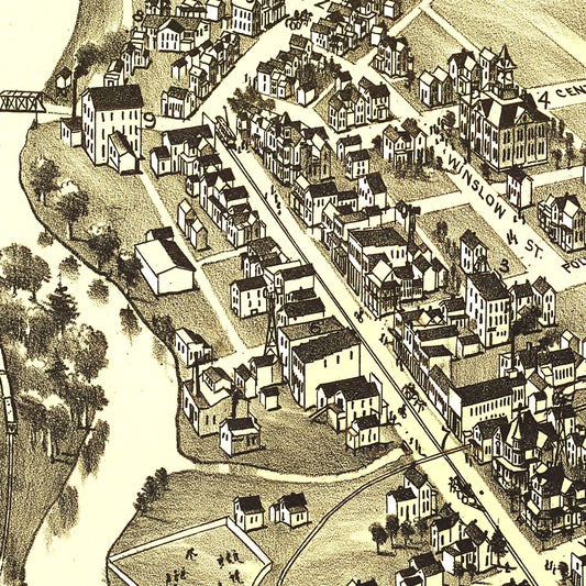 Vintage Map of Lindsey, Pennsylvania, 1895