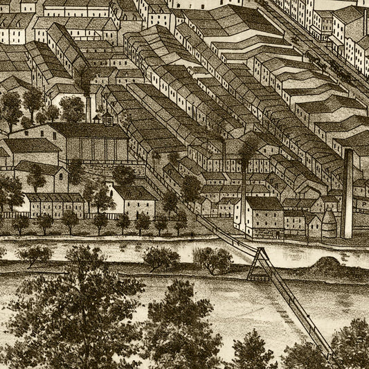 Vintage Map of Reading, Pennsylvania, 1881