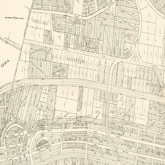 Vintage Map of Hermosa Beach, Los Angeles County, California, 1922