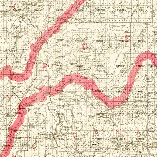 Vintage Map of Placer County, California, 1914
