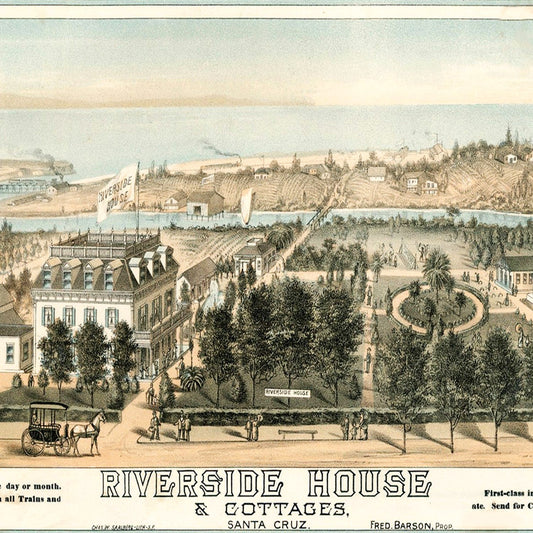 Vintage Map of Santa Cruz, California, 1878 (No. 2)