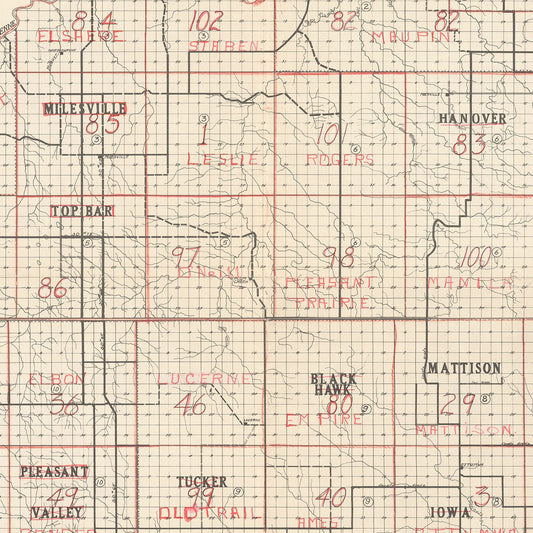 Vintage Map of Haakon County, South Dakota, 1900