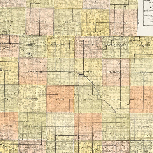 Vintage Map of Tripp County, South Dakota, 1930