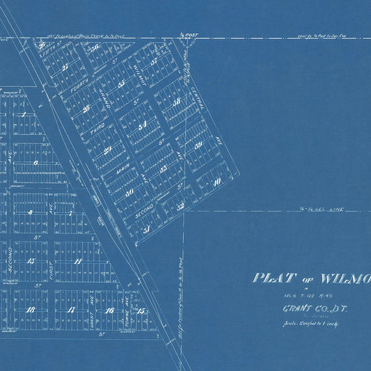 Vintage Map of Wilmot, South Dakota, 1881