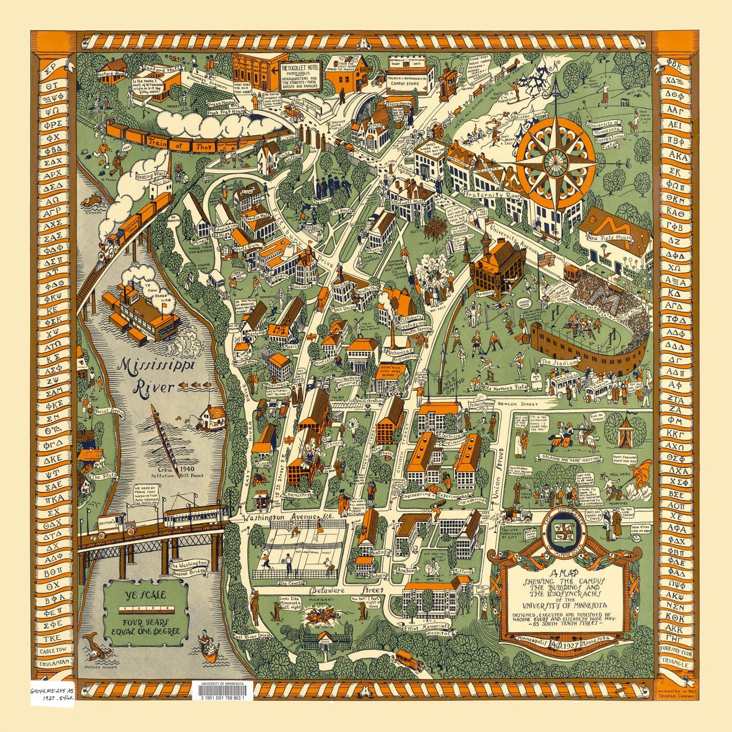 University of Minnesota Campus Map, 1927