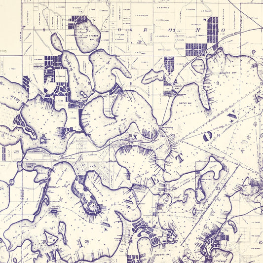 Vintage Map of Lake Minnetonka, Minnesota, 1896