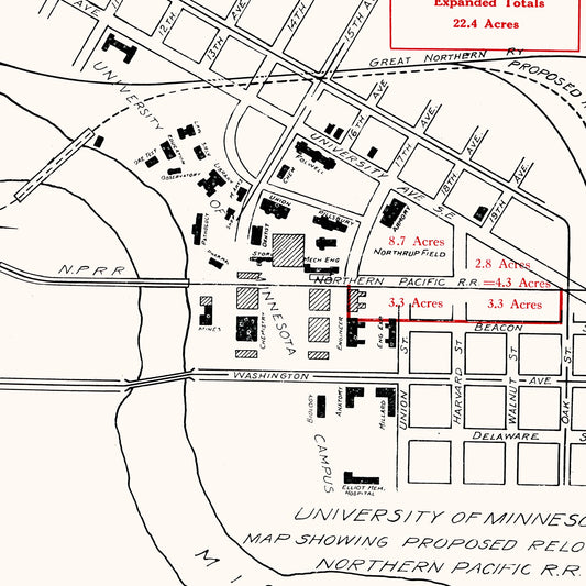 University of Minnesota Campus Map, 1921
