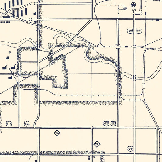 Vintage Map of Oklahoma County, Oklahoma, 1936 II