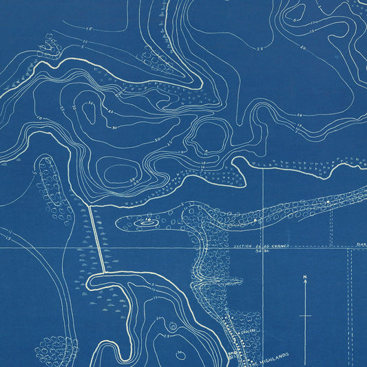Vintage Map of Big and Little Chapman Lakes, Indiana, 1922