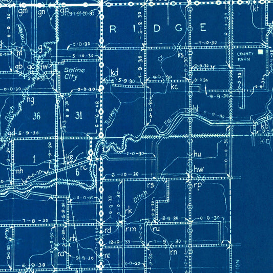 Vintage Map of Clay County, Indiana, 1936