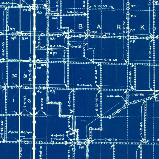 Vintage Map of Jasper County, Indiana, 1936
