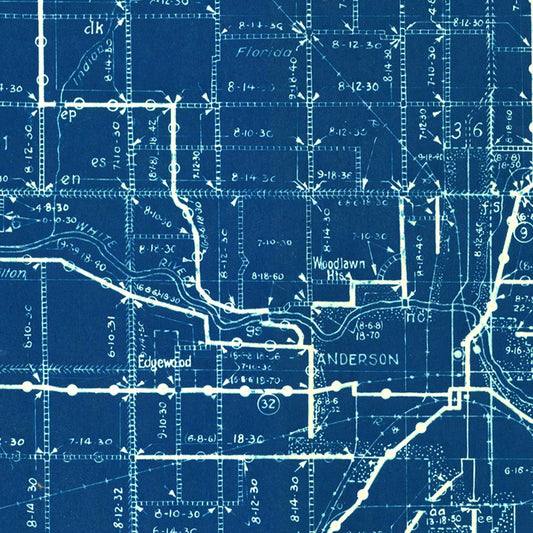 Vintage Map of Madison County, Indiana, 1936