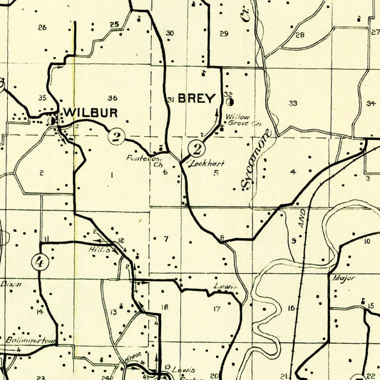 Vintage Map of Morgan County, Indiana, 1911