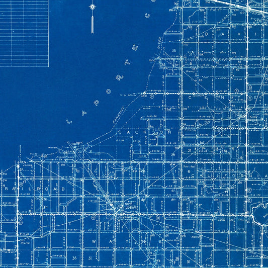 Vintage Map of Starke County, Indiana, 1936