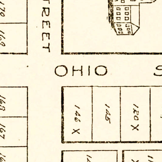 Vintage Map of Terre Haute, Indiana, 1923