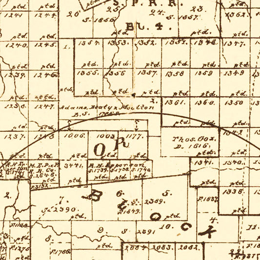 Vintage Map of Stephens County, Texas, 1879