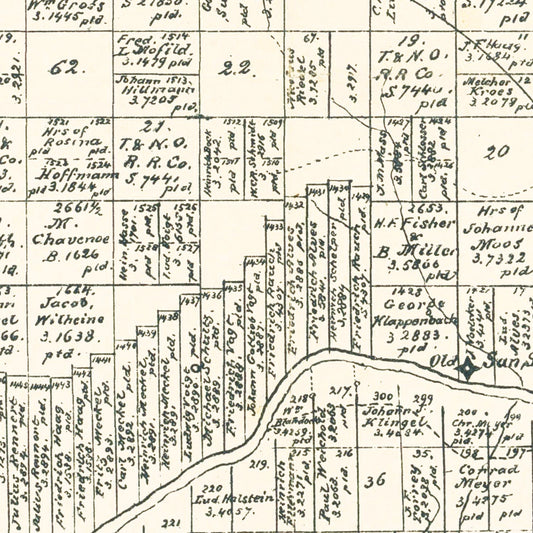 Vintage Map of Menard County, Texas, 1879