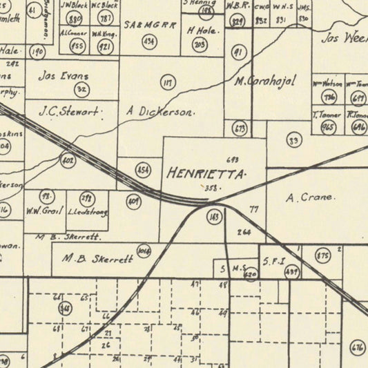 Vintage Map of Clay County, Texas, 1882