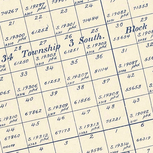 Vintage Map of Glasscock County, Texas, 1899