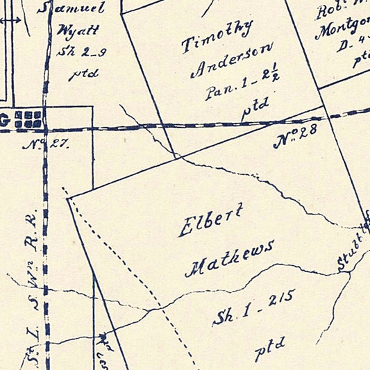 Vintage Map of Camp County, Texas, 1897 | Wall Art
