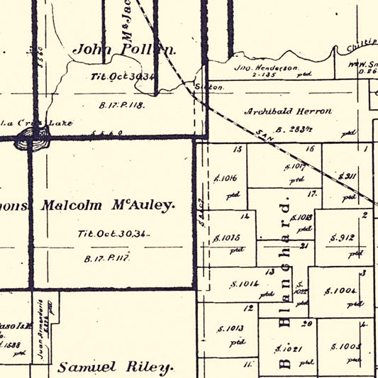 Vintage Map of San Patricio County, Texas, 1896