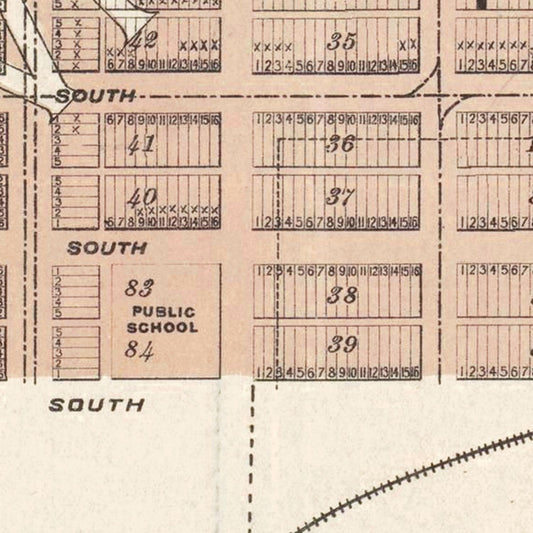 Vintage Map of Texas City, Texas, 1893