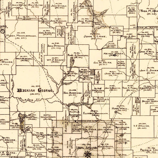 Vintage Map of Smith County, Texas, 1905