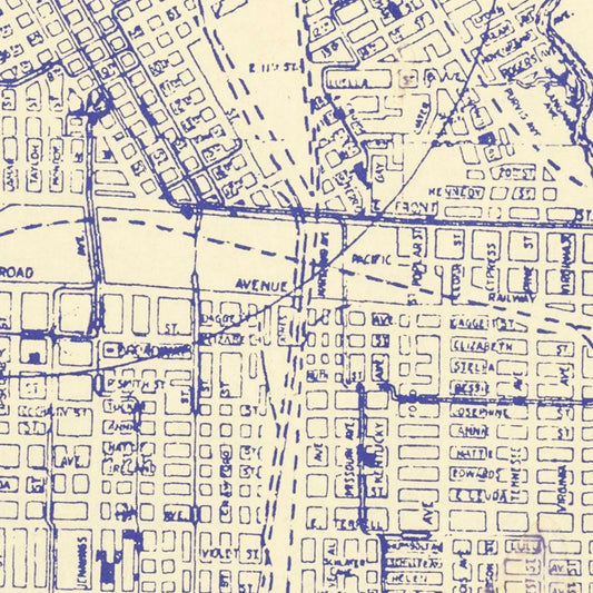 Vintage Map of Fort Worth, Texas, 1917