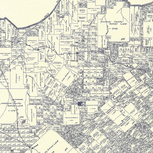 Vintage Map of Montague County, Texas, 1924