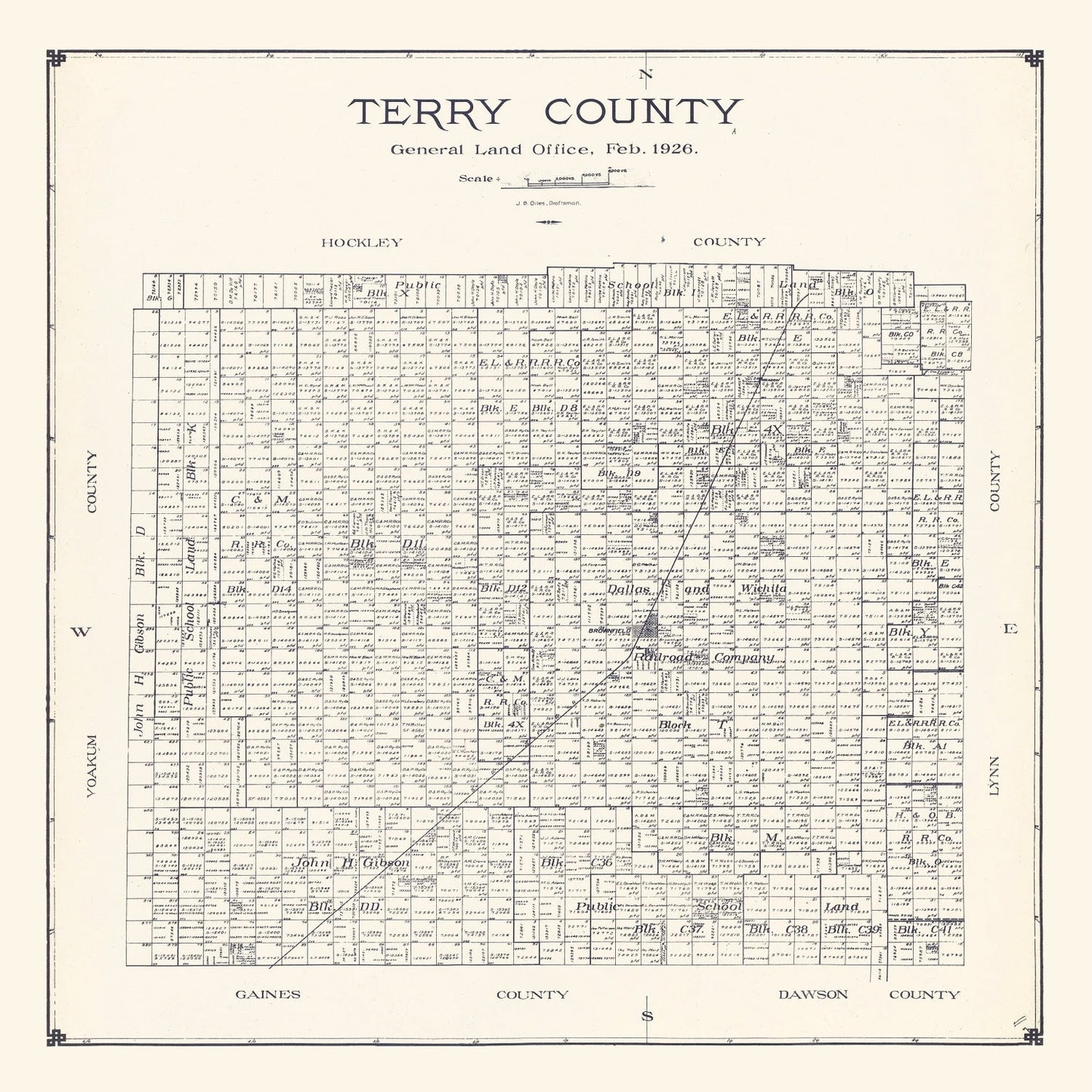 Vintage Map of Terry County, Texas, 1926 (Edition 2)