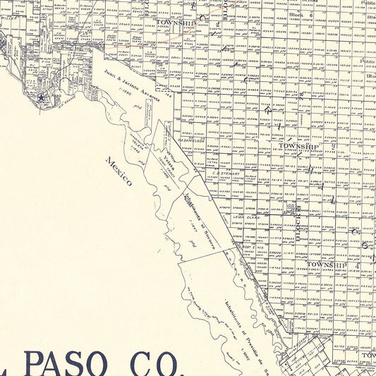 Vintage Map of El Paso County, Texas 1921, No. 2