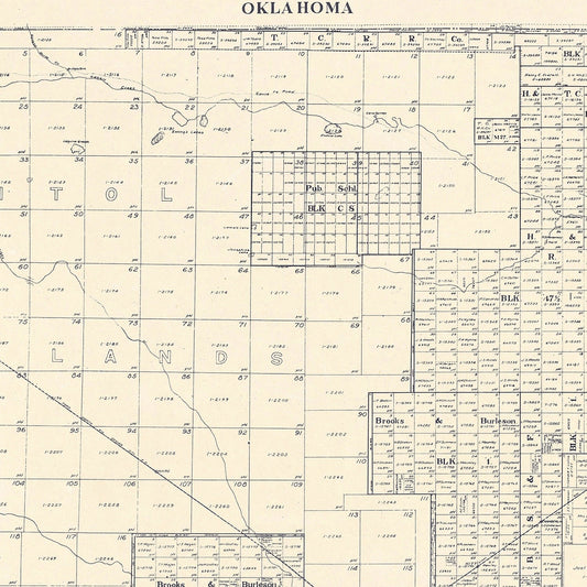 Vintage Map of Dallam County, Texas, 1926