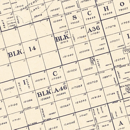 Vintage Map of Andrews County, Texas, 1925 Wall Art