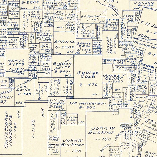 Vintage Map of Jack County, Texas, 1925