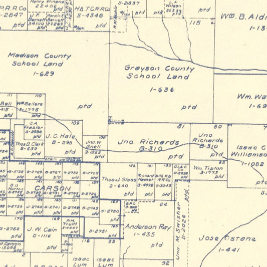 Vintage Map of Archer County, Texas, 1926