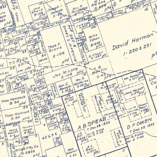 Vintage Map of Burnet County, Texas, 1924 | Wall Art