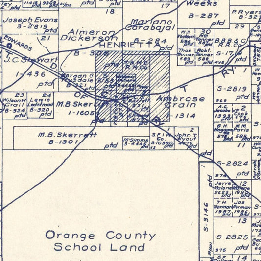 Vintage Map of Clay County, Texas, 1924 Edition